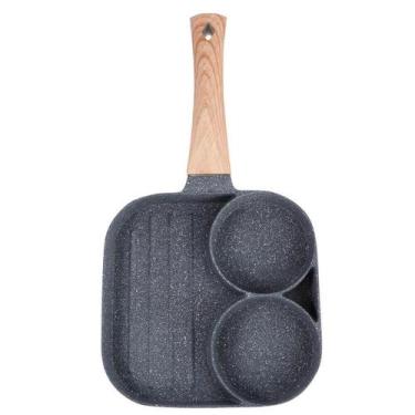 Imagem de Panela Antiaderente Frigideira 3Em1 Para Hambúrguer De Ovos - Relet