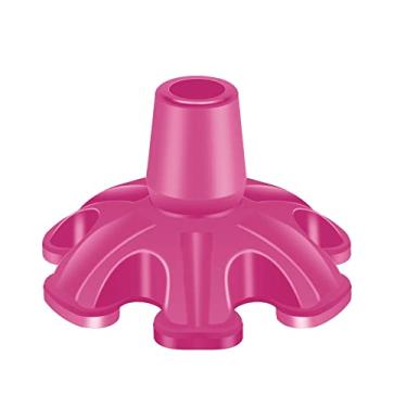 Imagem de Pontas de cana PANZHENG 3/10.2 cm 6 pés de bengala de suporte com ponta de bengala autônoma, 6 pés de suporte, base de substituição, bengalas de caminhada, acessórios para bengalas dobráveis (rosa)