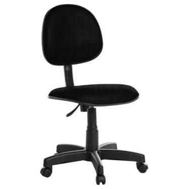 Imagem de Cadeira Escritorio Giratoria Executiva Em Crepe Azul Marinho - Goldfle