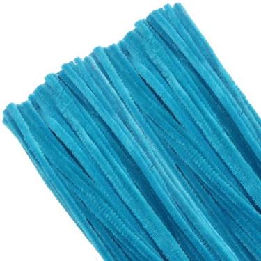 Imagem de Limpadores de cachimbo TOAOB Blue Chenille Stems 6 mm x 30 cm 100 unid