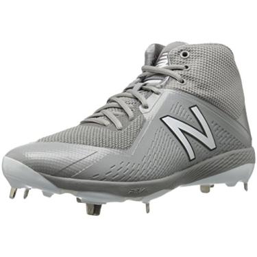 Imagem de New Balance Tênis de beisebol masculino 4040 V4 de cano médio de metal, Cinza, 14 Wide