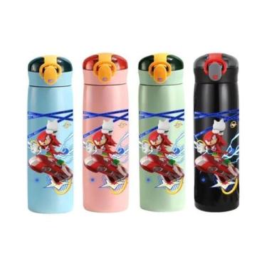 Imagem de Copo Infantil De Aço Inoxidável Isolado Com Canudo De 460ml, Garrafa P