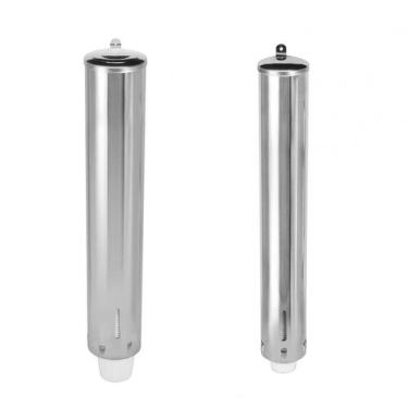 Imagem de Kit Suporte Porta Copos Parede Água 200 ml e Café 50 ml Aço Inox Dispe