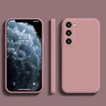 Imagem de HJZSZX Para Samsung S24Ultra Capa de silicone líquido capa macia (para Samsung S24Ultra/rosa)