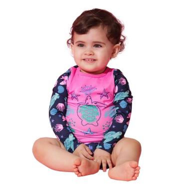 Imagem de Conjunto Praia Bebê Proteção UV Tartarugas Marinho Everly