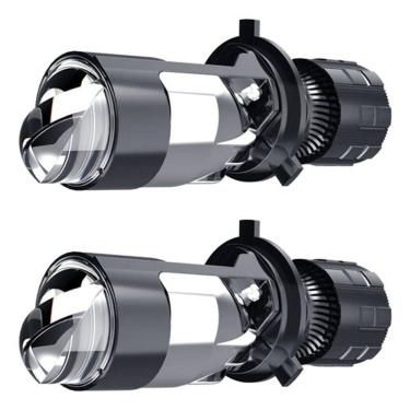 Imagem de Kit 2 lâmpada farol led h4 p/ carro lente dupla 5700k 40w