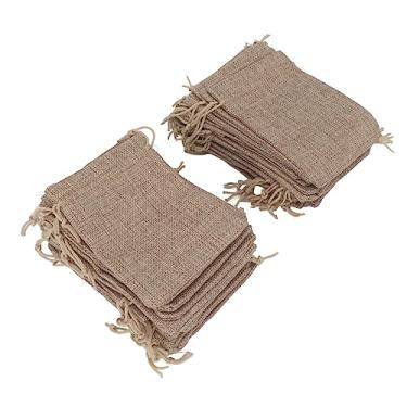 Imagem de Zhjvihx Bolsas de Joias de Linho, Sacolas de Presente de Estopa Respiráveis ​​DIY para Armazenar Bugigangas