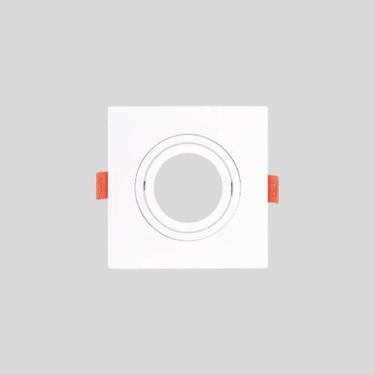 Imagem de Spot de Embutir Quadrado Branco Par30 E27 Direcionável Plano 17cm - GA