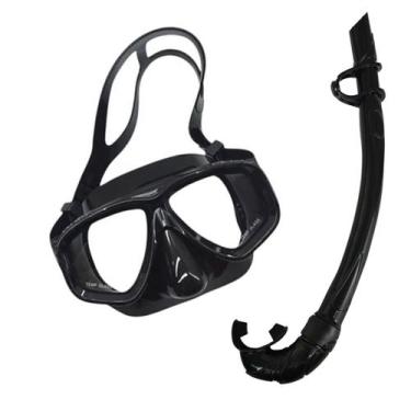 Imagem de Mascara de Mergulho Oculos Snorkel Respiraçao Nataçao Piscina Esporte 