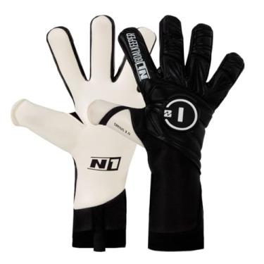 Imagem de Luva de Goleiro Campo e Society Profissional N1 Sirius Cor:Black, Tamanho:8