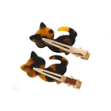 Imagem de Grampos de cabelo de acetato de gato fofos clipes de bico de pato presilhas de leopardo grampos de cabelo presentes clipes laterais acessórios de cabeça