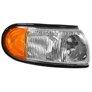 Imagem de TRQ Conjunto de luz de canto frontal do lado do passageiro compatível com Mercury Villager Nissan Quest 1996-1998 NI2521116 NI2521122