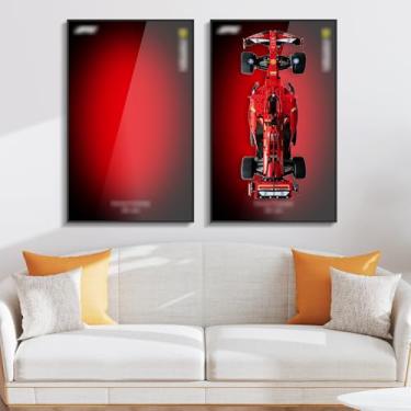 Imagem de Joodyyoo Quadro de parede para Lego SF-24 F1 42207 para Lego F1 Carro para Lego Suporte de parede de carro para Lego Car Display, ideia de presente para entusiastas de Lego, decoração de casa (carro