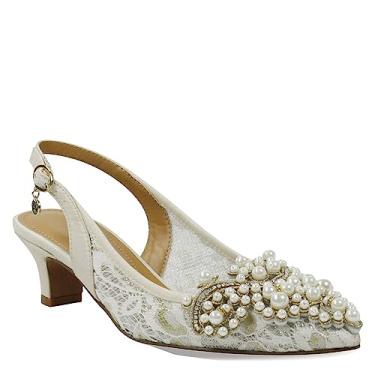 Imagem de Sapato feminino J Renee, Strovanni, Marfim/dourado floral, 34