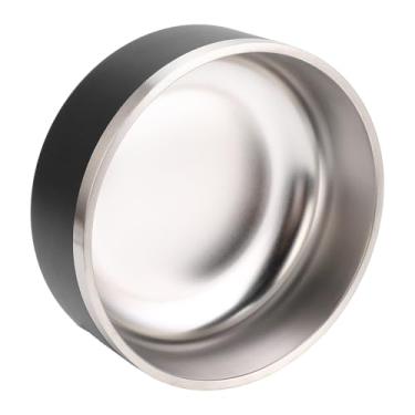 Imagem de GLOGLOW Tigelas Básicas Tigela de Cachorro de Aço Inoxidável, Grande Capacidade para Animais de Estimação de água para Cães Pesados ​​pratos de Alimentação para Gatos Internos Cães Nan Nan (Black S