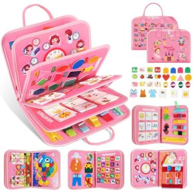 Imagem de Brinquedos Montessori Busy Board URMYWO de 1 a 4 anos com habilidades 