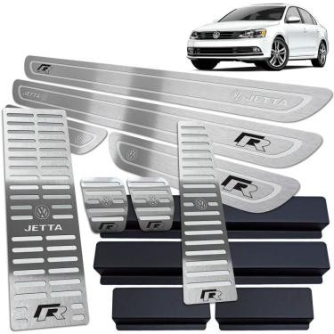 Imagem de Soleira Pedaleira Descanso Jetta R-line 11 18 Manual Pra BR