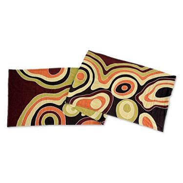 Imagem de NOVICA Caminho de cama Ginger Illusions