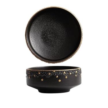 Imagem de URGDWEKJY Tigela de sopa de cerâmica chinesa tigela de ramen criativa tigela de lanche para casa tigela de leite tigela de arroz tigela de salada (B)