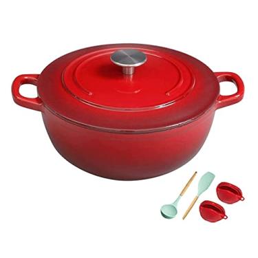 Imagem de Panela de cerâmica, panela saudável, caçarolas, panela térmica, ferro fundido esmaltado, forno holandês com alça dupla, esmaltado, cerâmico, fornos holandeses, para cozinha