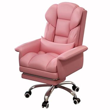 Imagem de FZGGWYHL Mesa moderna ergonómica para computador com braços, visão bonita de escritório de veludo