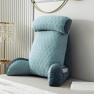 Imagem de Travesseiro de leitura com design de gato, descanso para as costas, apoio lombar, assento de braço, descanso de cama, cadeira, almofada de apoio para as costas para ler ou brincar, sentar na cama