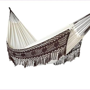 Imagem de Rede de Dormir Luxuosa para Casal - Rede de Descanso Premium para Lazer e Conforto(CRU VARANDA MARRON)