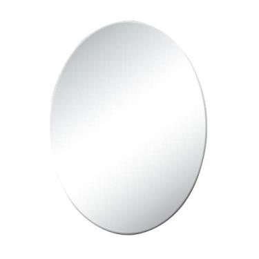 Imagem de Espelho oval de parede HD espelho de maquiagem para banheiro espelho de barbear oval espelho cosmético sem moldura para entradas sala de estar quarto painel de vidro espelho de artigos de higiene