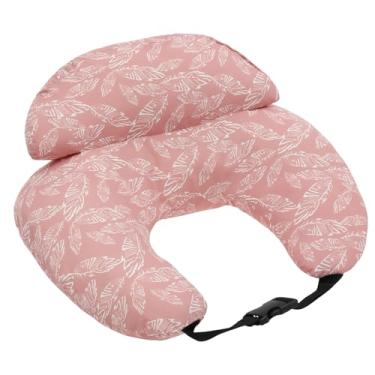 Imagem de Almofada de amamentação ergonômica para amamentação, com alça ajustável e capa removível para maior suporte para mãe e bebê (rosa)