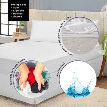 Imagem de Capa Protetora de Colchão Impermeável Solteiro com Elástico - MR Enxov