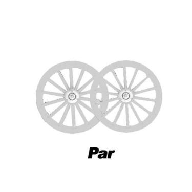Imagem de Par de Roda Aro 16 Nylon Branco - AMR
