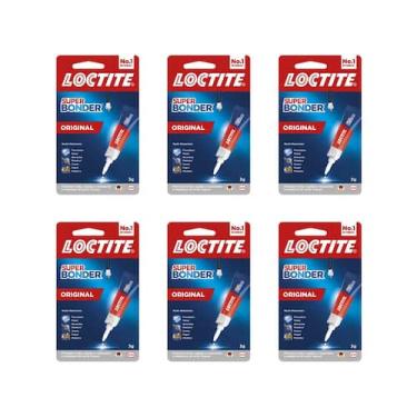 Imagem de Cola instantânea Super Bonder Original Loctite 3g - Kit com 06 unidade