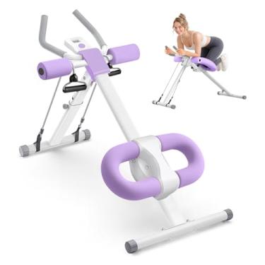 Imagem de Ab Machine, máquina de treinamento abdominal ajustável para treino abdominal em casa, academia, treinador abdominal para treino de estômago, máquina de exercícios abdominais dobrável com proteção de
