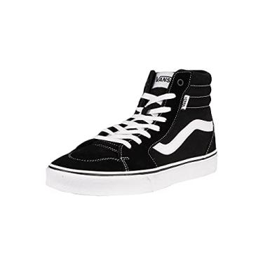 Imagem de Vans Tênis masculino de cano alto, (Camurça/lona) preto/branco, 42
