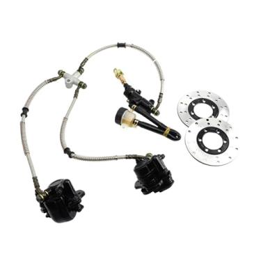 Imagem de YIJU Acessórios para kit de freio hidráulico Go Kart Bomba hidráulica Conjunto de freio traseiro de alto desempenho Substituição para 125cc 150cc, com Disco de Freio