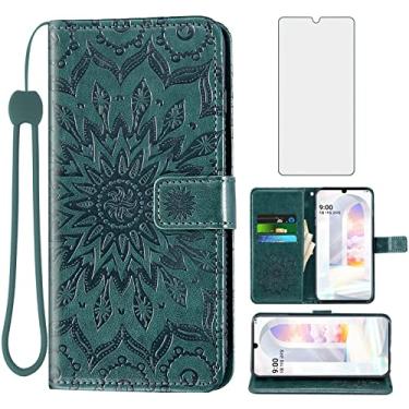 Imagem de Capa de telefone para LG Velvet 5G/LGVelvet Verizon G5 UW T-Mobile 2020 carteira com protetor de tela de vidro temperado capa flip fina suporte para cartão celular LM G900UM 4G Tmobile mulheres homens