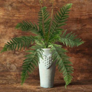 Imagem de 3 Buquês de Samambaia Artificial de 55cm Planta para Decoração Folhage