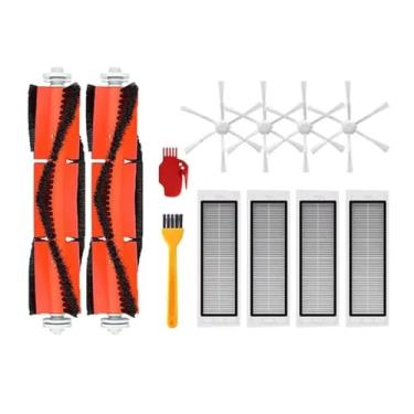 Imagem de Compatible With Xiaomi Mi Robot Vacuum Mop 2 STYTJ03ZHM Filter Mop Cloth Mijia Robot Vacuum Cleaner Accessories Main Side Brush Spare Parts(Light yellow)