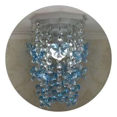 Imagem de Lustre para quarto Infantil menina e menino, Borboletas