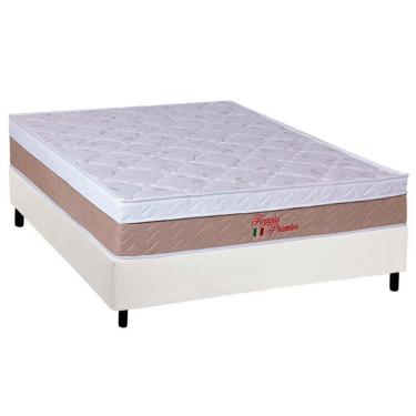 Imagem de Cama Box Casal: Colchão Ortopédico Orthoflex Foggia Premier + Base CRC Courano White(138x188)