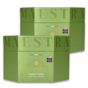 Imagem de Panettone Maestra per La Pastina Pistacchio Kit 2un 750g - 11568, Maes
