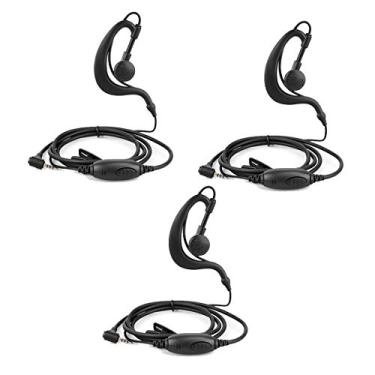 Imagem de Fone de ouvido Retevis RT20 2 Way Radio Earpiece 1 pino 2,5 mm fone de ouvido com microfone com alto-falante PTT fone de ouvido para retevis RT20 walkie talkies (3 pacotes)