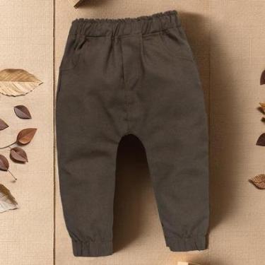 Imagem de Calça Ecolinho Conforto E Estilo Para Bebês Marrom Barroco Calça infantil minimalista-Masculino