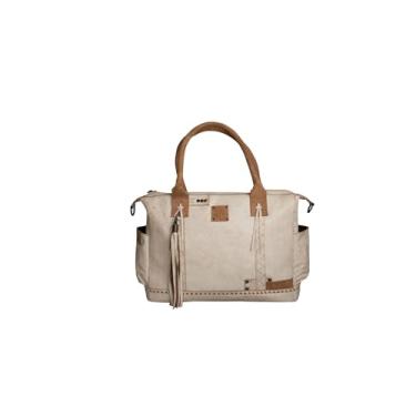 Imagem de STS Ranchwear Bolsa feminina Cremello Amelia Branco/Couro Marrom, Off-white, X-Large