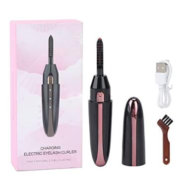 Imagem de Modelador de cílios aquecido portátil Modelador de cílios elétrico Controle inteligente de temperatura Display digital Aquecimento rápido Bateria de longa duração para mulheres