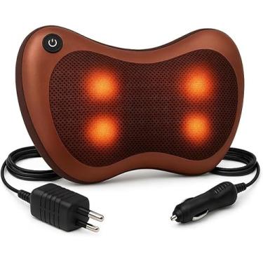 Imagem de Almofada Massageadora Shiatsu 4 Pontos de Massagem com Aquecimento Massageador Elétrico para Pescoço Costas Pernas e Pés