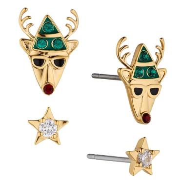 Imagem de NADRI Conjunto de brincos: brincos femininos de férias, brincos de Natal, joias de Natal para mulheres, brincos doces, Banhado a ouro 18k, Zircônia cúbica