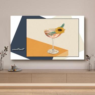 Imagem de Capa de TV universal, protetor de tela de TV, capa de poeira para decoração de sala de estar para televisões, prevenção estática, resistente ao desbotamento, design de ajuste universal - Tipo 03||40