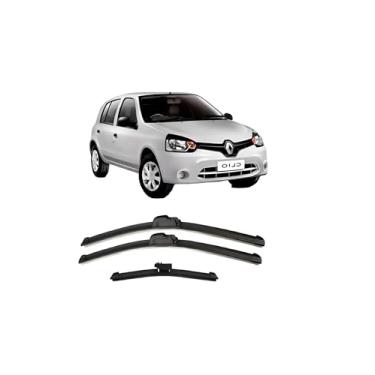Imagem de Kit 3 Palhetas Automotiva Limpadores Para-brisa Renault Clio 99/2013 Diant+Tras