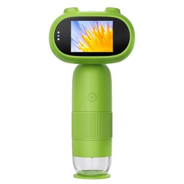 Imagem de Acouto Microscópio Infantil Com Câmera Ampliação 1000X Microscópio Portátil de 16 MP Com Tela IPS, Vídeo 1080P, Luzes LED, Cartão TF de 32 GB, Visualização de PC para Colecionadores,
